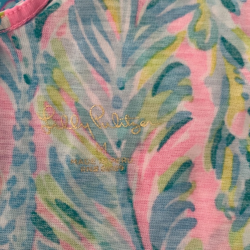 Lilly Pulitzer Kristen Flounce Dress W/Pockets Sz Medium Unicorn of the Sea - Picture 9 of 13